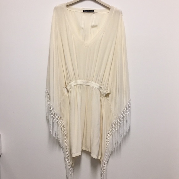 Gypsy 05 Dresses & Skirts - Gypsy 05 White Silk Fringe Dress